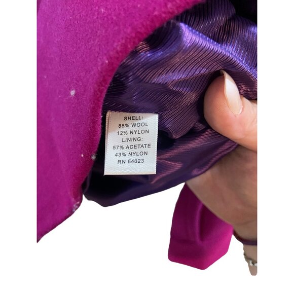 Banana Republic Classic Peacoat Raspberry Size M Y2K Quiet Luxury Preppy Fall - Picture 4 of 16